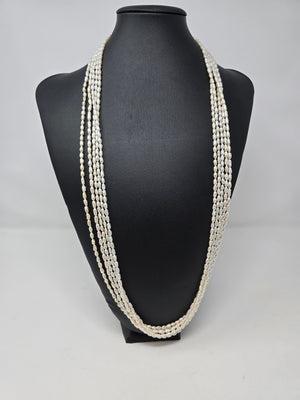 Single Strand of Rice Pearl Necklace