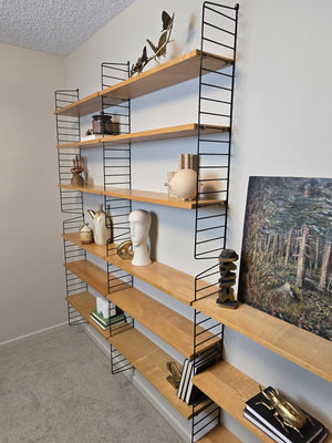 String Modular Shelf System in Black & Ash