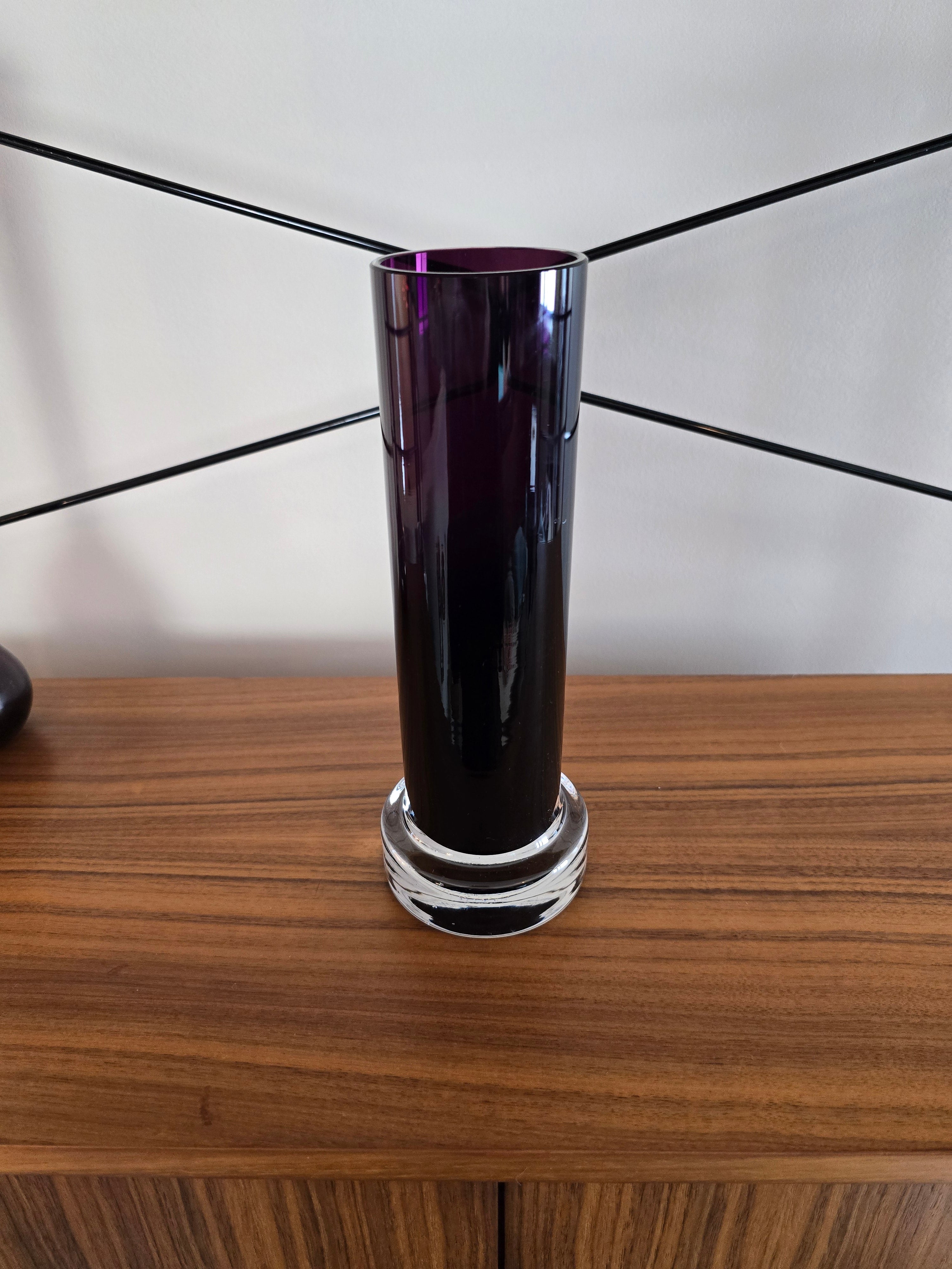 Alfred Taube for Kristall Glasfabrik Amethyst Vase