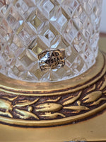 Pair of Italian Gilded Cherub & Crystal Lamps