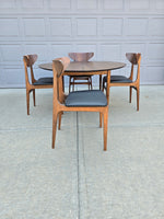 Walnut Dining Room Table & Four Chairs