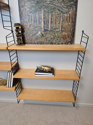 String Modular Shelf System in Black & Ash