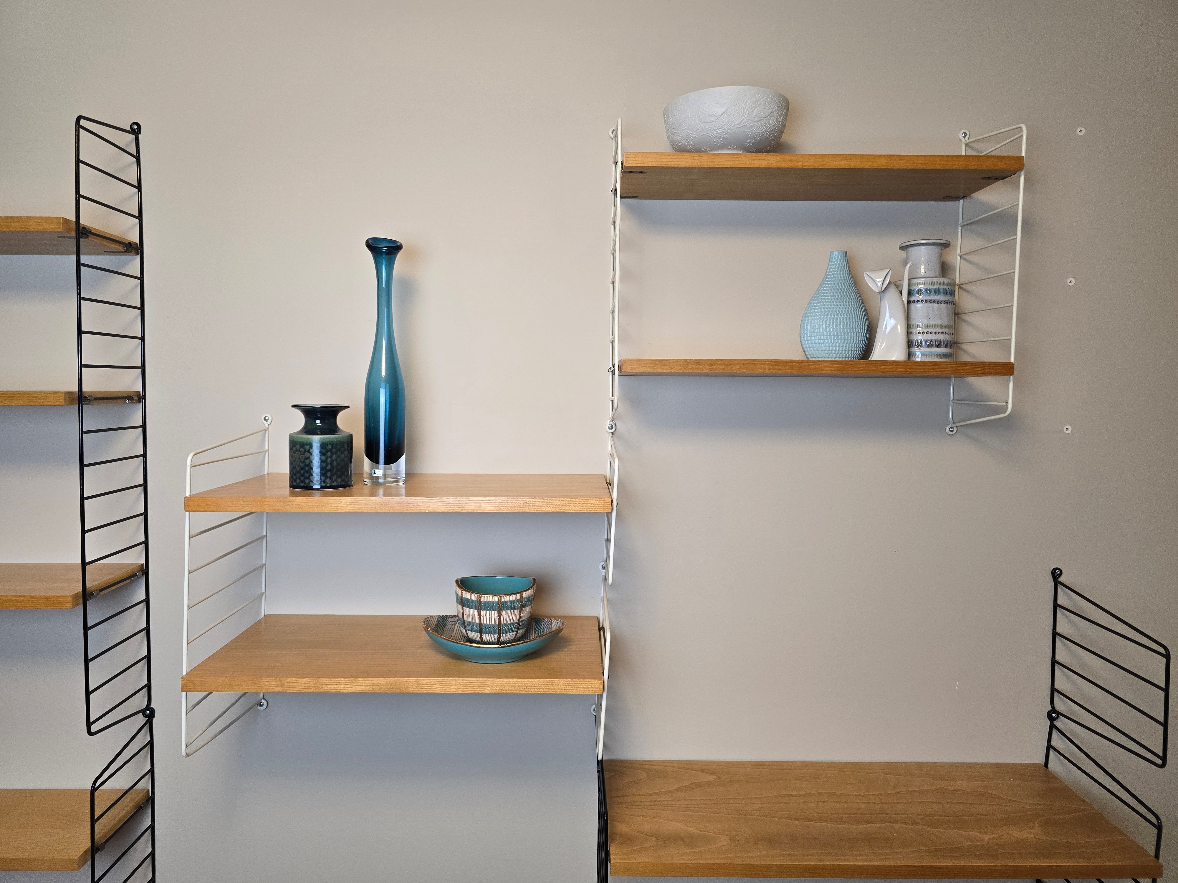 String Modular Shelf System in White & Ash