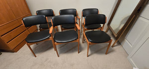 Erik Buck for O.D. Mobler Teak Dining Chairs x6