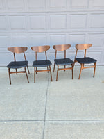Walnut Dining Room Table & Four Chairs