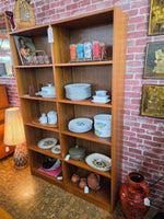 Double Teak Bookcase