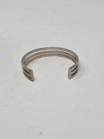 Modernist Silver Triple Band Bangle