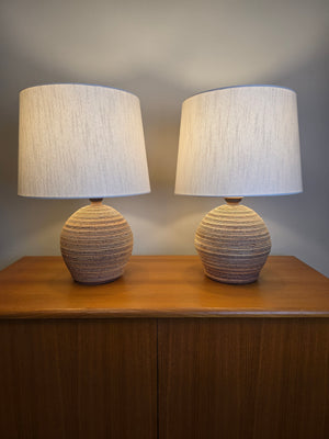 Pair of Studio Pottery Lamps