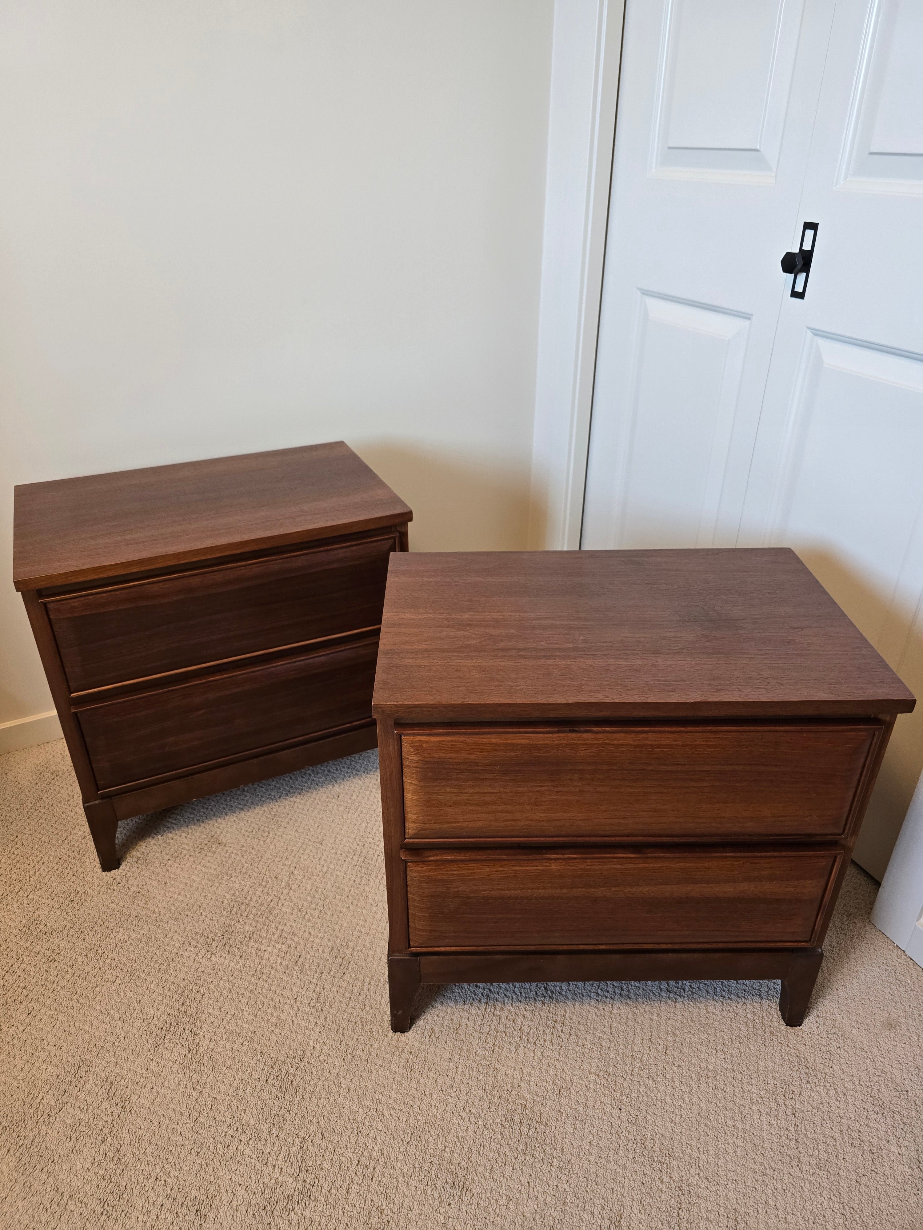 Pair of Walnut Nightstands