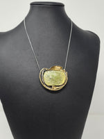 Avi Soffer Ancient Roman Glass and Sterling Silver with 14K Gold Brooch