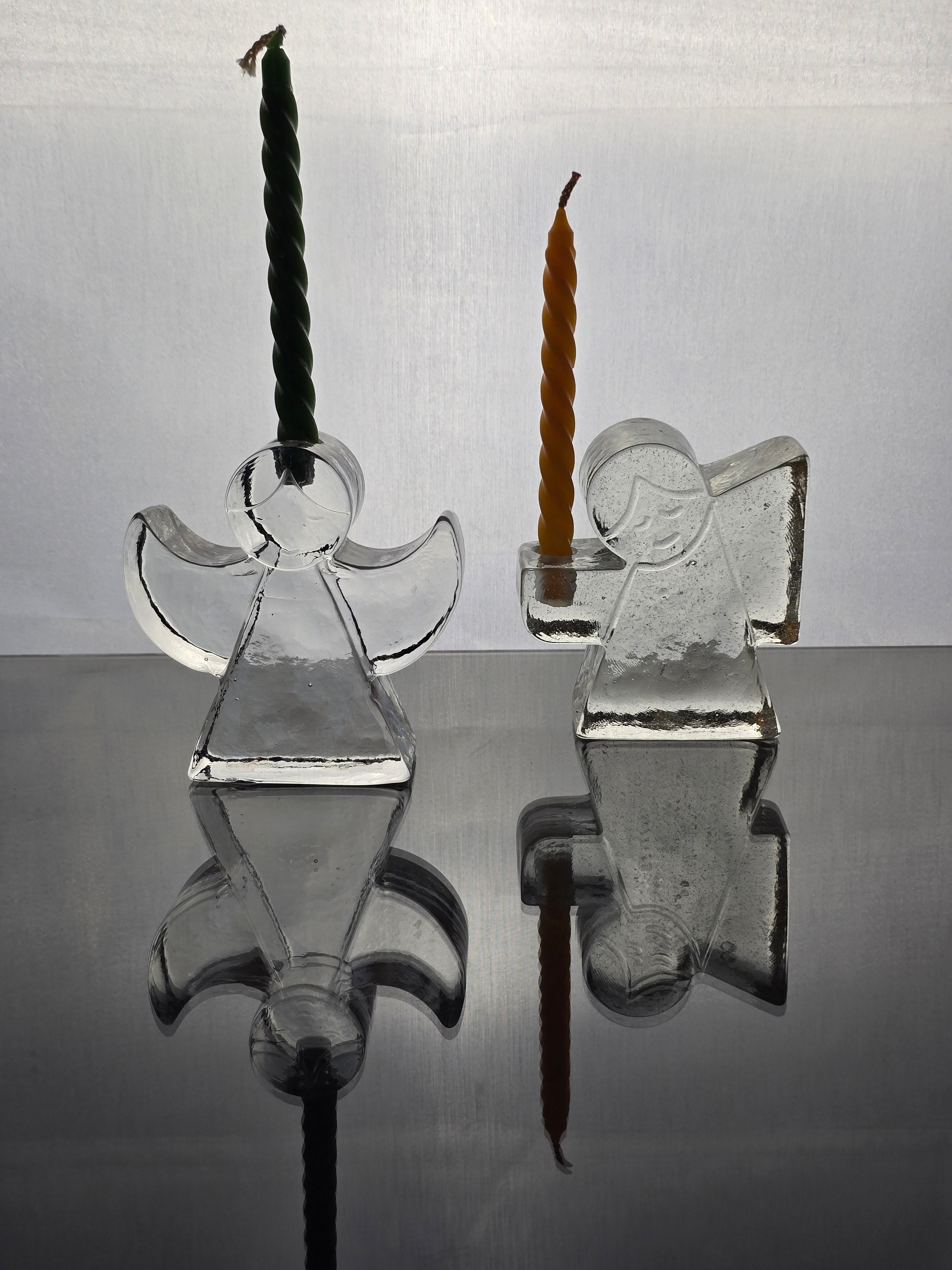 Wiesenthalhutte West German Angel Candleholders - pair