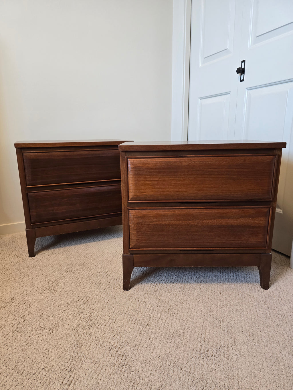 Pair of Walnut Nightstands