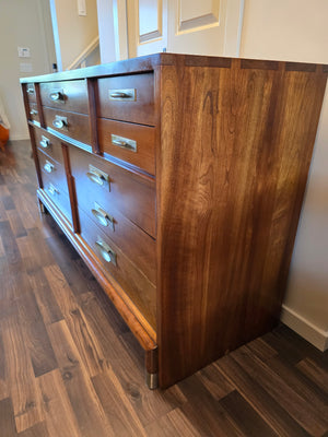 Willett Trans-East Solid Cherry 12 Drawer Dresser w/ Mirror