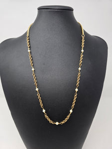 Vintage 12K Gold Fill & Genuine Pearl Necklace