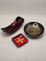 Assorted Enamel on Copper Dishes - Priced Separately
