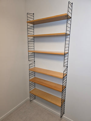 String Modular Shelf System in Black & Ash