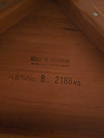 Niels Bach Danish Solid Teak Round Pedestal Dining Table
