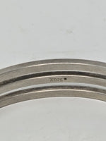 Modernist Silver Triple Band Bangle