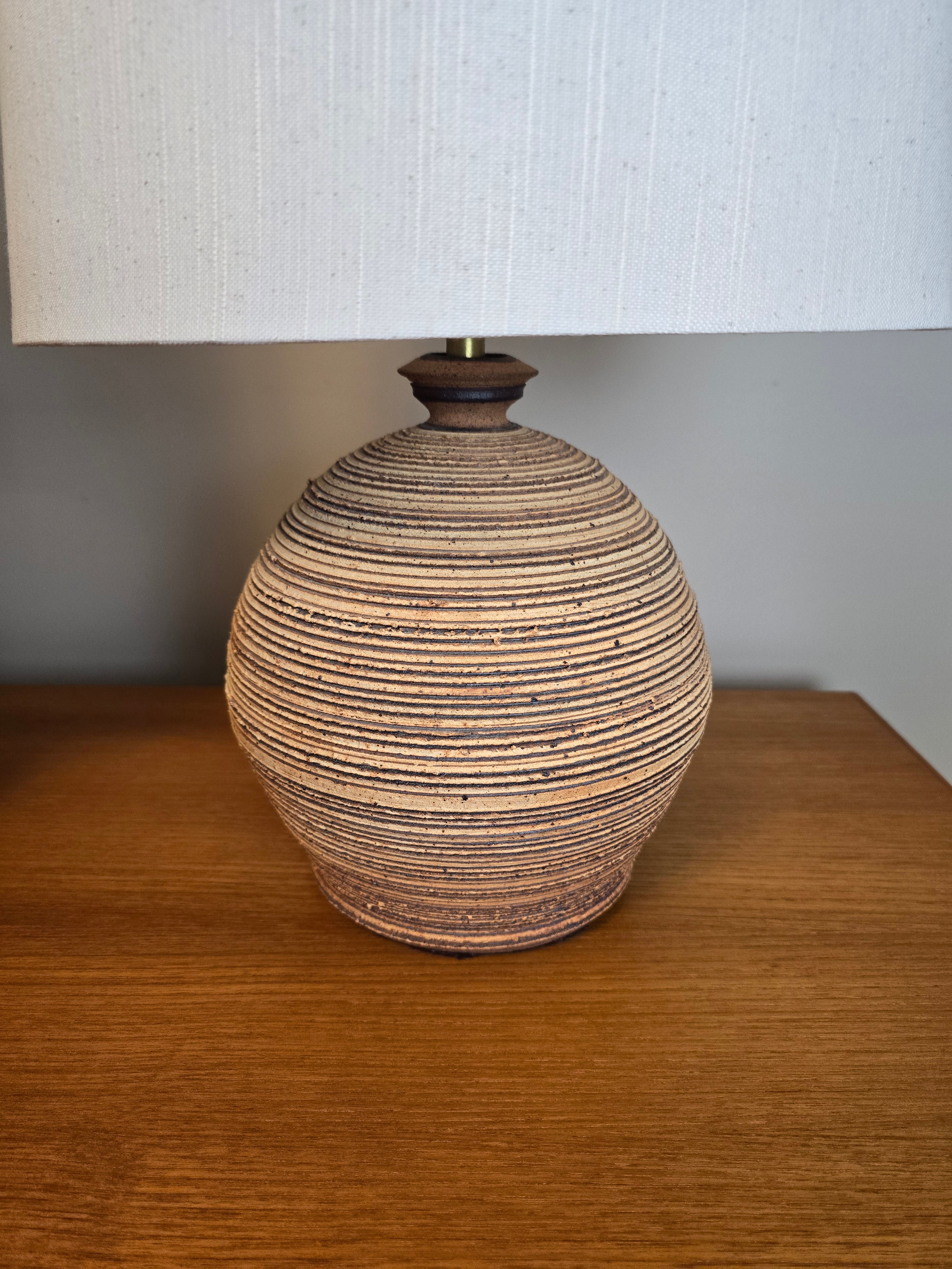 Pair of Studio Pottery Lamps