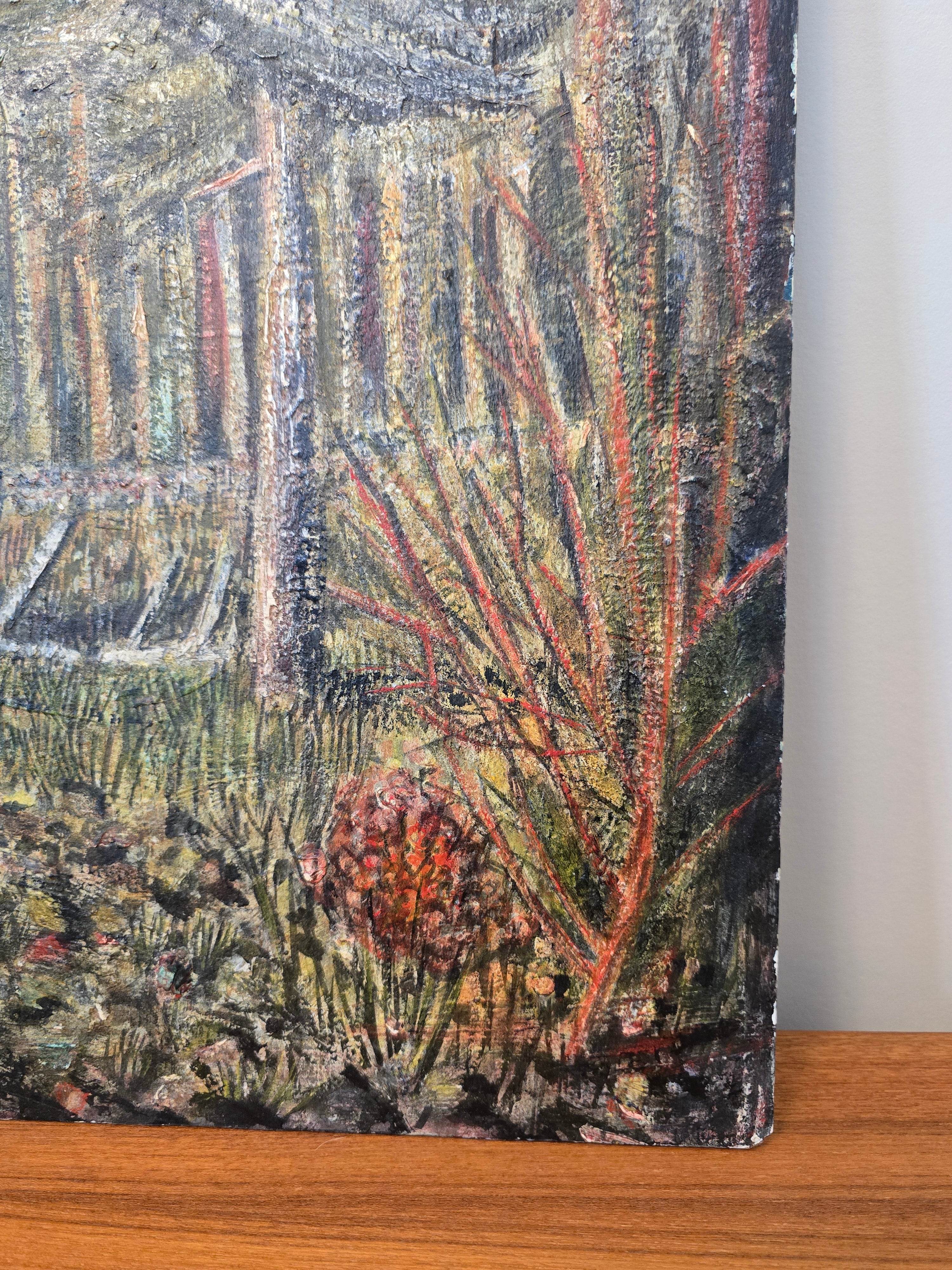 HJ Charles Dendrons Mixed Media Art