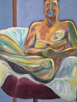 Carolyn Lee Nude Male Framed Painting