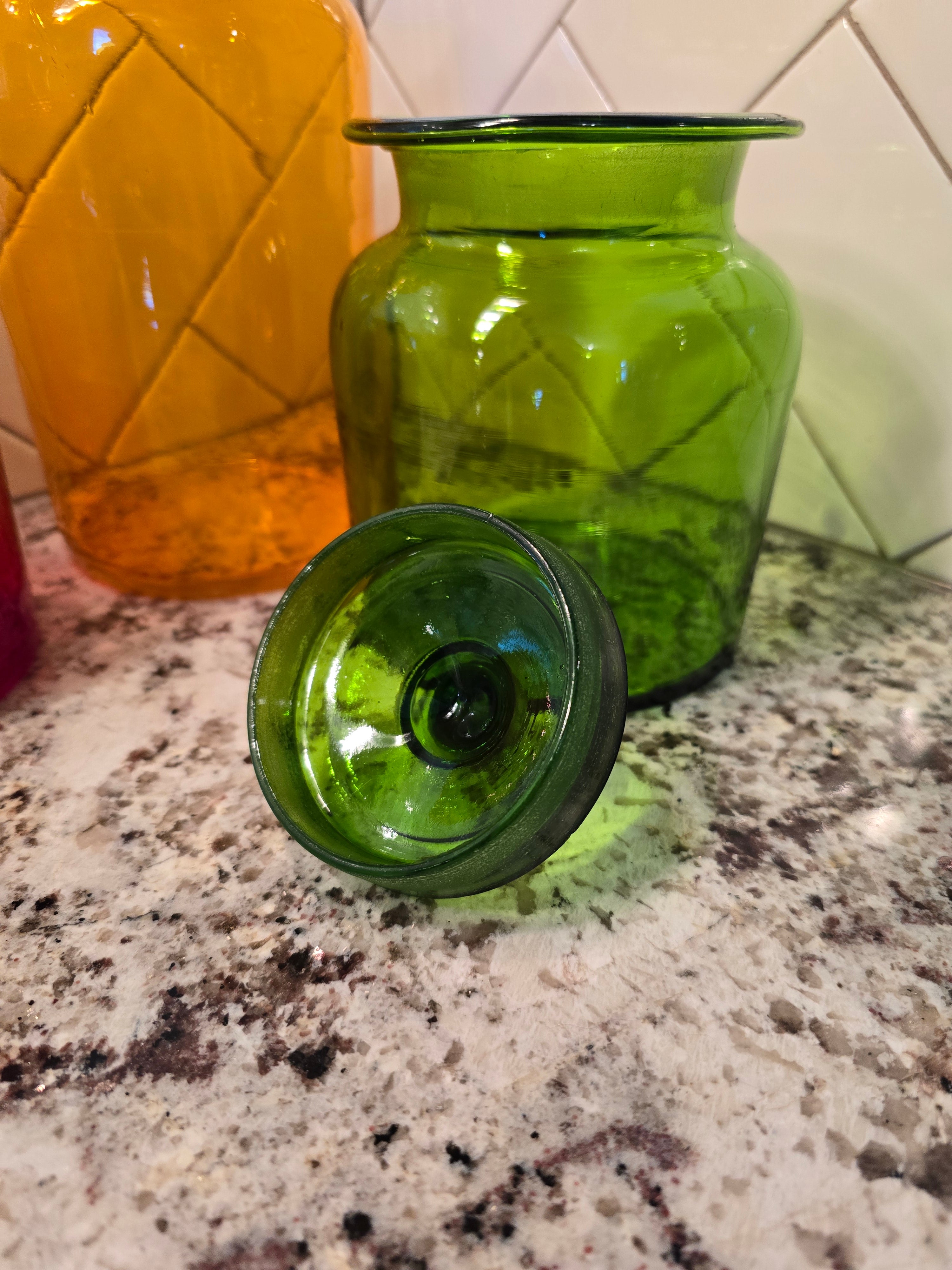 Colorful Glass Cannister Set