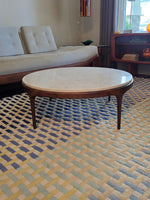 Beaucraft Marble & Walnut Coffee Table