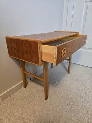 Swedish Teak & White Oak Side Table by Carlstrom & Co