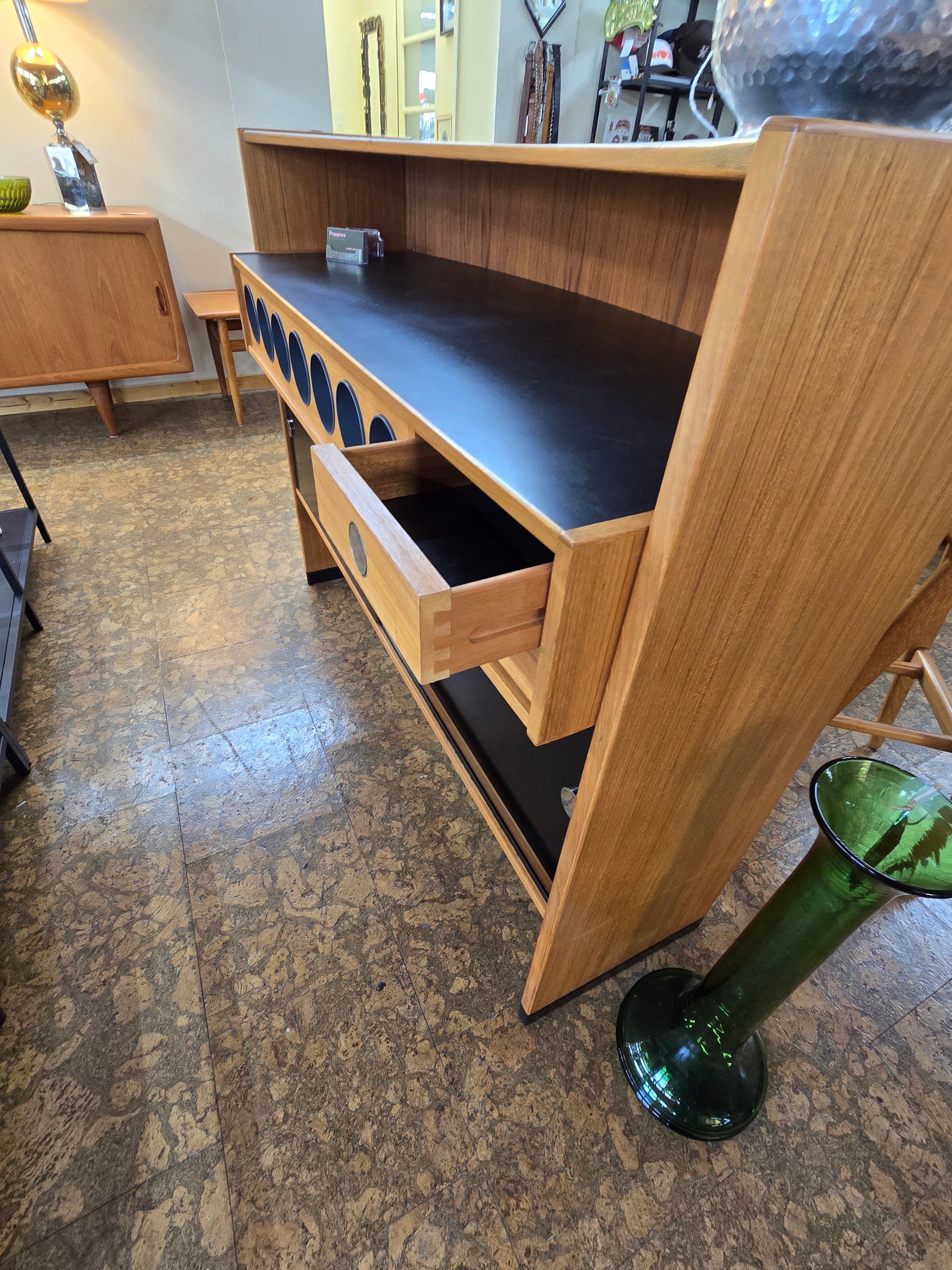 Dyrlund Teak Boomerang Bar by Erik Buck