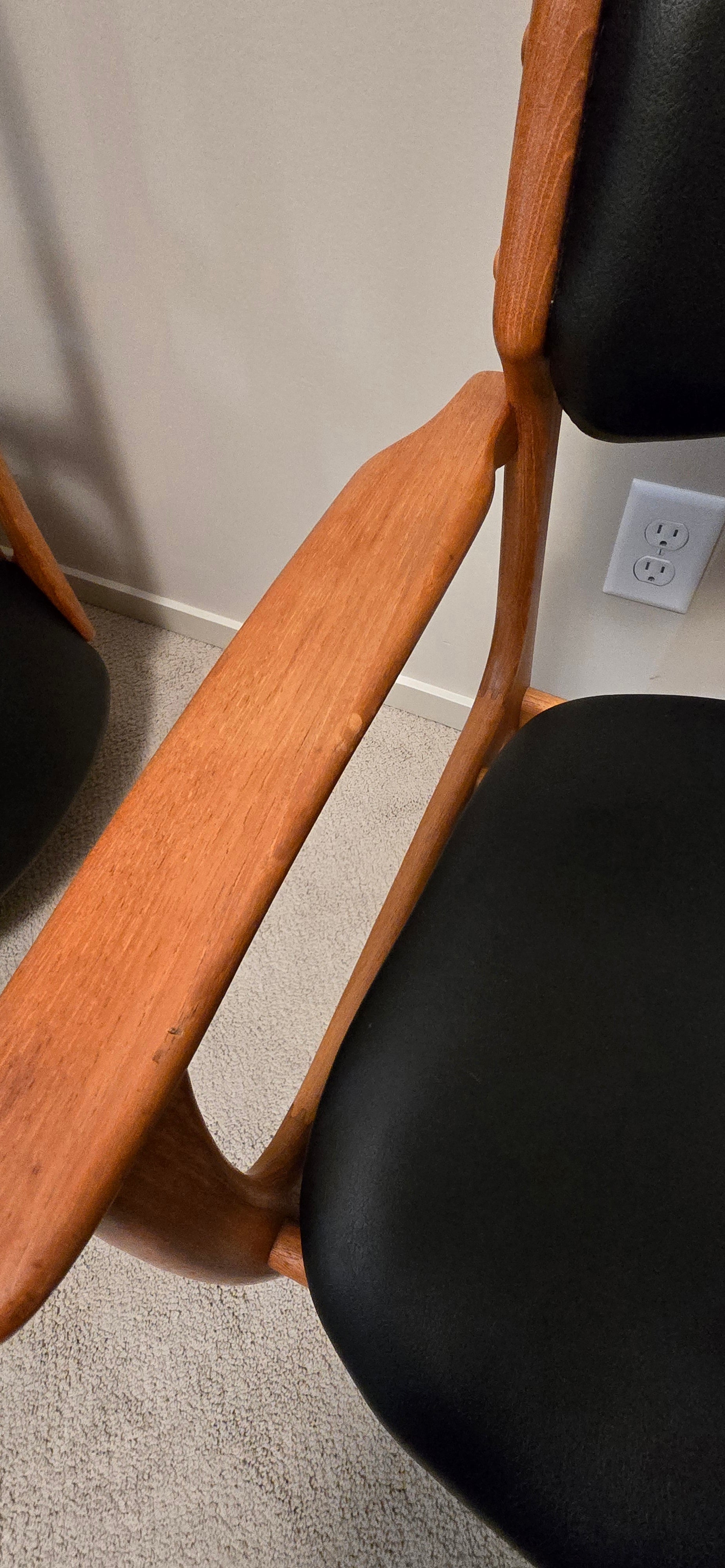 Erik Buck for O.D. Mobler Teak Dining Chairs x6