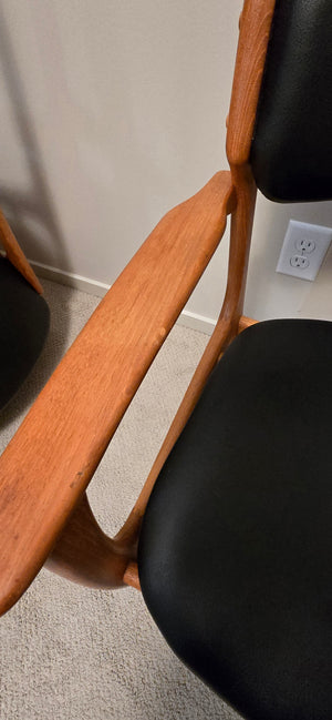 Erik Buck for O.D. Mobler Teak Dining Chairs x6