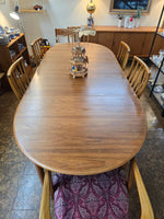 Danish Teak Oval Dining Room Table