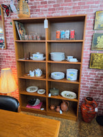 Double Teak Bookcase