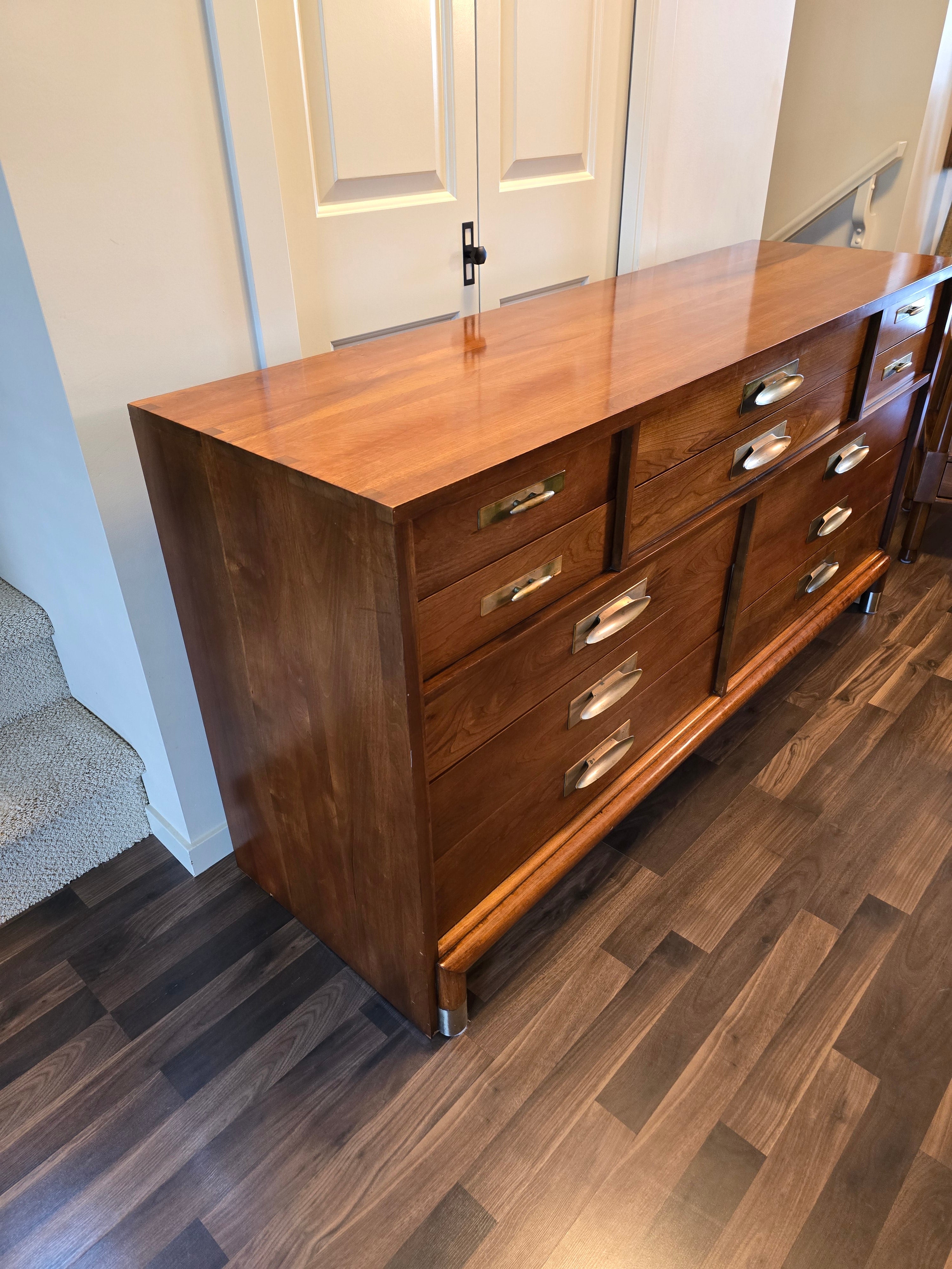 Willett Trans-East Solid Cherry 12 Drawer Dresser w/ Mirror
