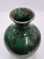 Bruce Nyeste Green Crystalline Glaze Studio Pottery Vase