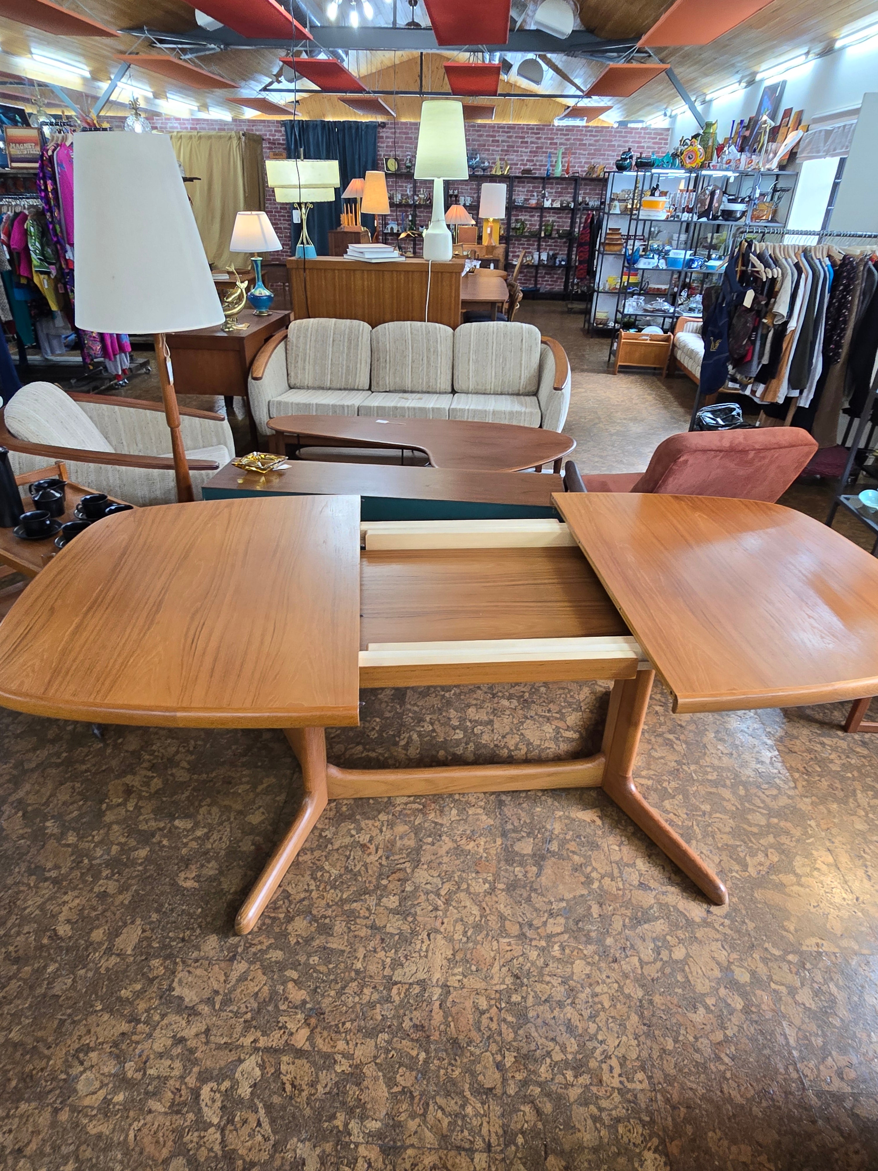 Teak Dining Table with Extension - Seats 6 to 8