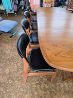Teak Floating Seat Dining Chairs - Set of 4