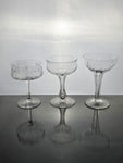 Various Crystal Champagne/ Cocktail Coupes