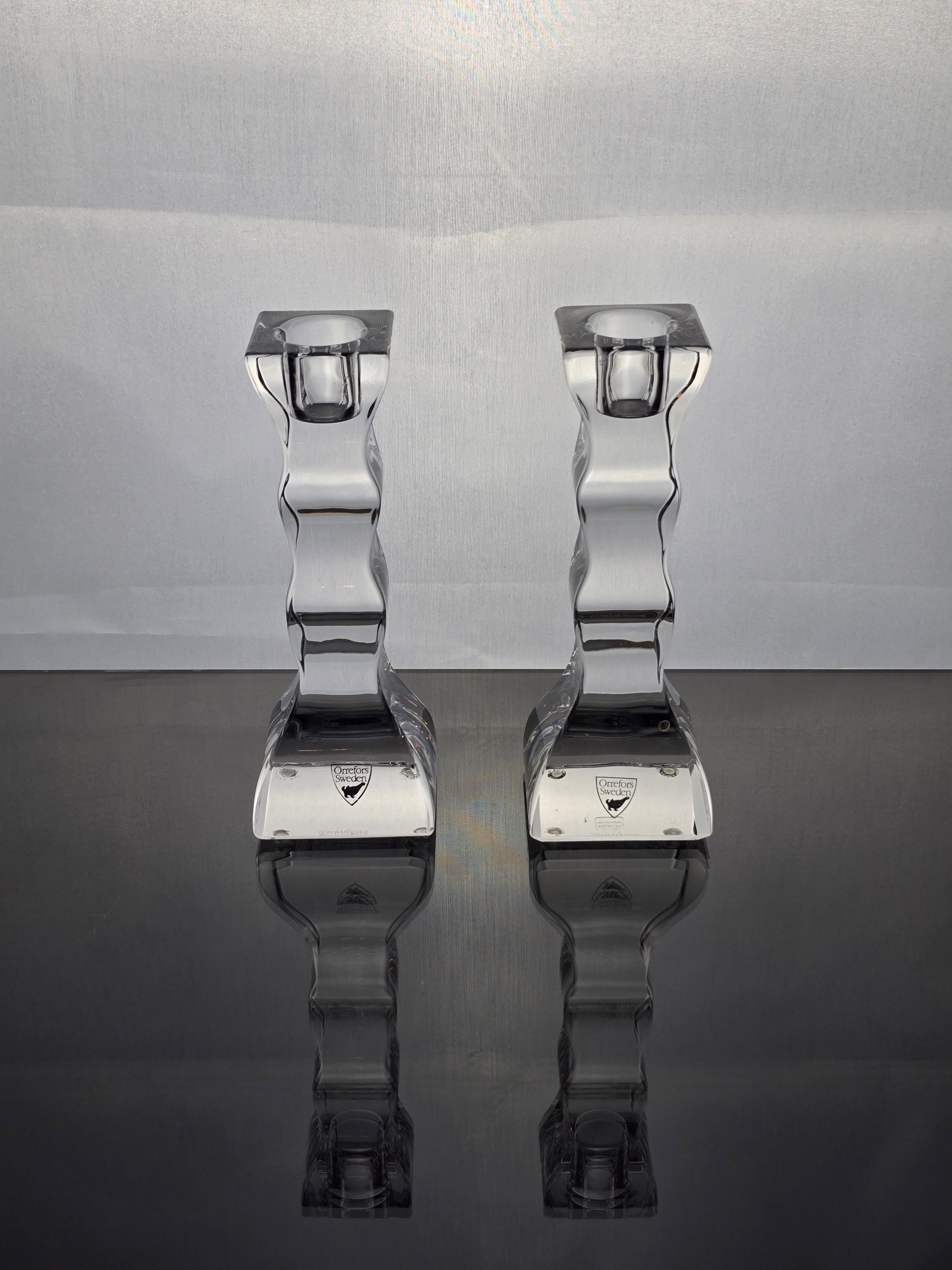 Orrefors Cyrstal Glass Candleholders - Assorted Styles