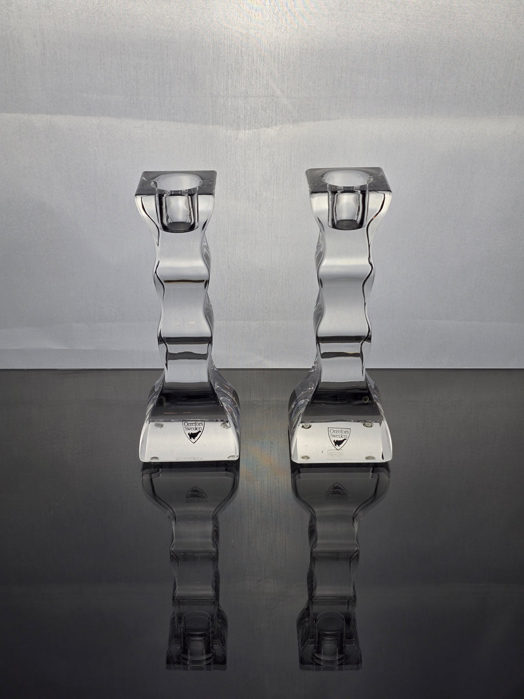 Orrefors Cyrstal Glass Candleholders - Assorted Styles