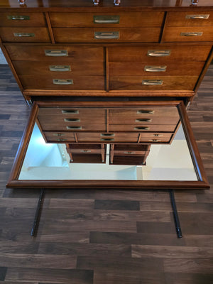 Willett Trans-East Solid Cherry 12 Drawer Dresser w/ Mirror