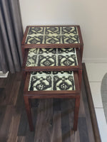 Danish Rosewood & Tile Nesting Tables