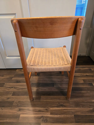 Teak & Paper cord  Chair