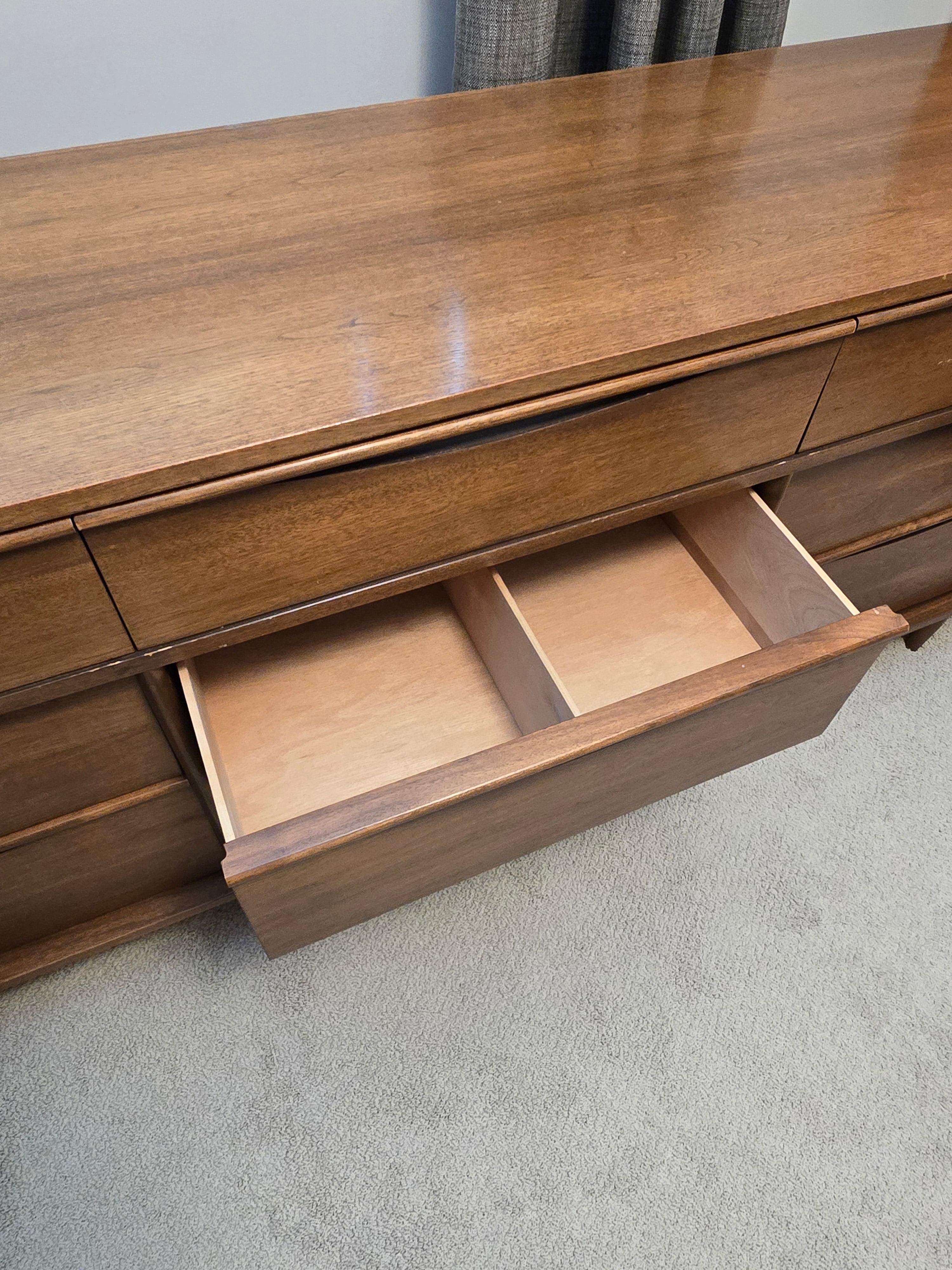 MCM Walnut Lowboy Dresser