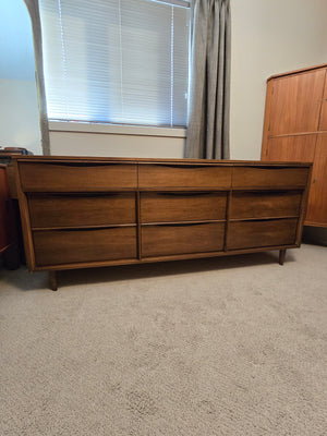 MCM Walnut Lowboy Dresser