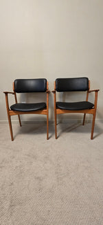 Erik Buck for O.D. Mobler Teak Dining Chairs x6