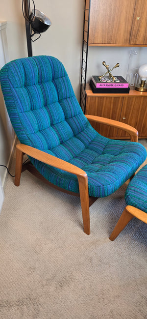 R Huber Scoop Armchair & Ottoman