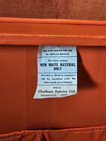 Orange Vinyl Storage Bench