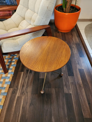 Teak Tripod Cocktail Table by Albert Larsson Sweden