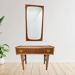 Swedish Teak & White Oak Side Table by Carlstrom & Co